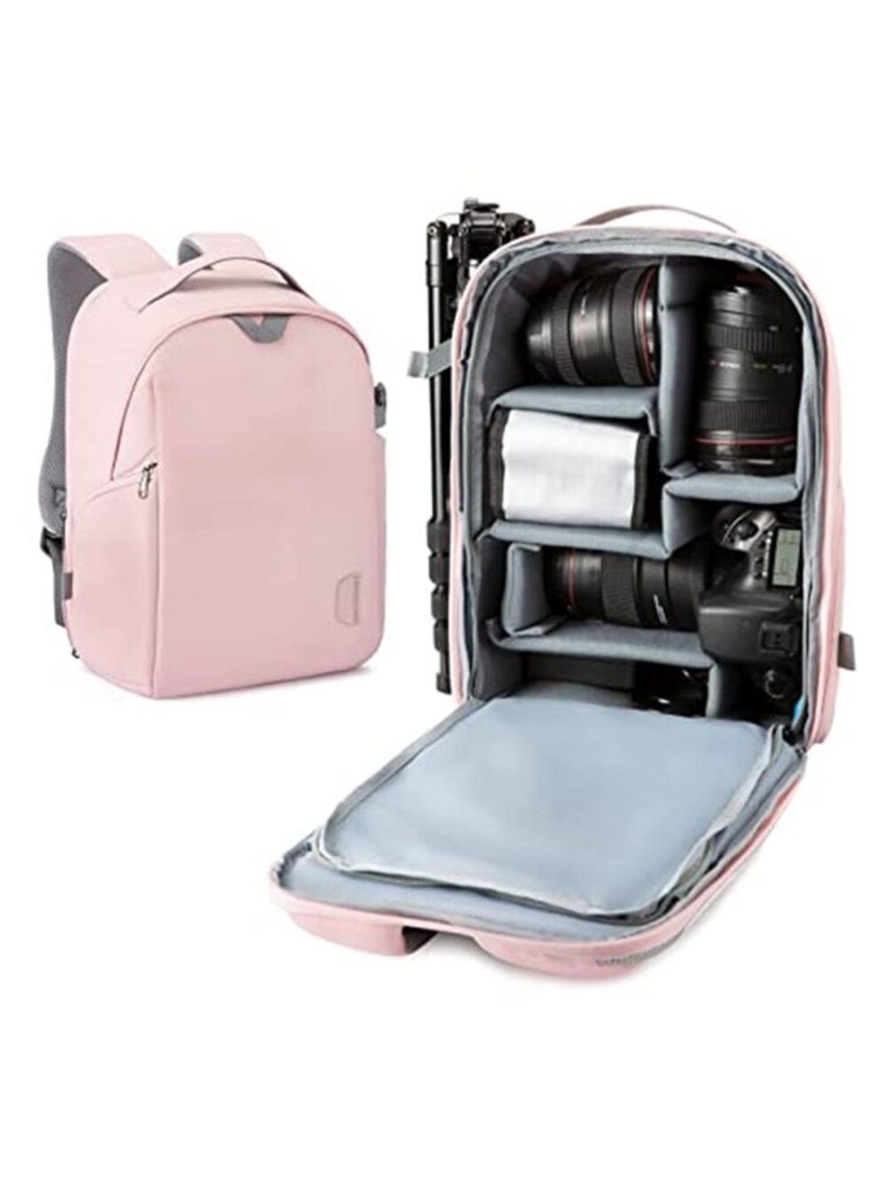 DSLR Camera Backpack Laptop Travel Bag Waterproof Padded Lens Tripod Case